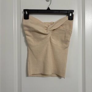 Elegant Cream Knit Skirt
